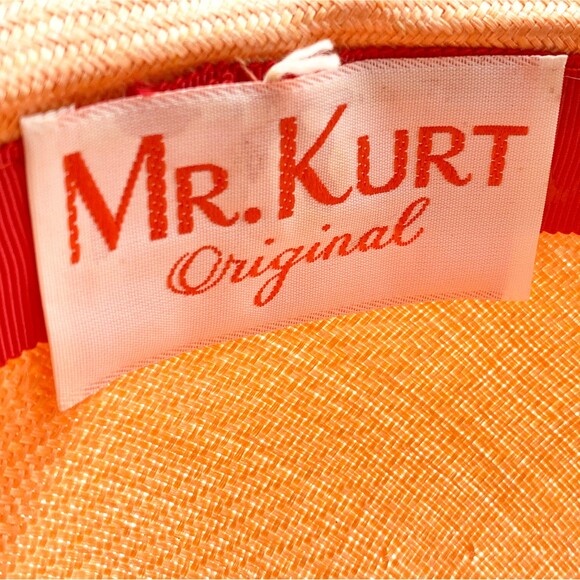 60s Mr. Kurt Original Wide Brim Peaches & Cream Orchid Hat